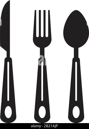 Vector cutlery, Fork, knife Icon template black color editable. Vector cutlery, Fork, knife Icon symbol Flat vector illustration for graphic and web d Stock Vector