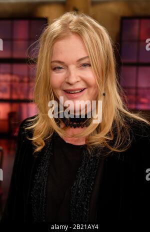 Cologne, Germany. 28th Feb, 2020. The musician Inga Humpe is in the studio after the recording of the WDR talk show 'Kölner Treff'. Credit: Henning Kaiser/dpa/Alamy Live News Stock Photo