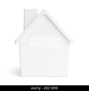 White Model House Front View Isolated on White Background Stock Photo ...