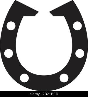 Horse shoe Icon template black color editable. Horse shoe Icon symbol Flat vector illustration for graphic and web design. Stock Vector