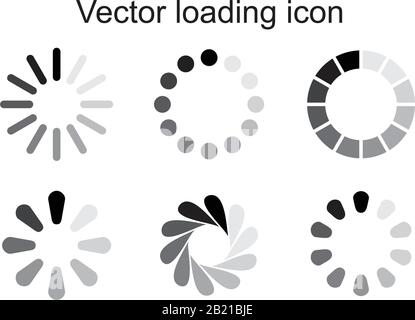 Vector Loading Icon template black color editable. Vector Loading Icon symbol Flat vector illustration for graphic and web design. Stock Vector