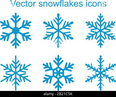 Vector snowflakes Icon template black color editable. Vector snowflakes Icon symbol Flat vector illustration for graphic and web design. Stock Vector
