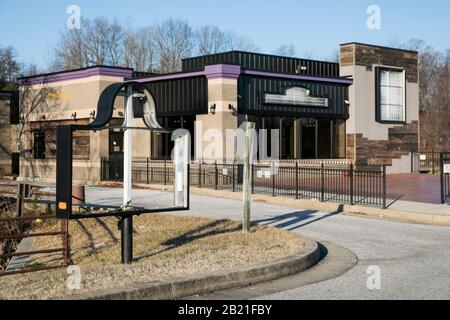 An abandoned fast food restaurant location in Baltimore, Maryland on February 22, 2020. Stock Photo