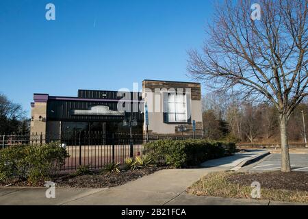 An abandoned fast food restaurant location in Baltimore, Maryland on February 22, 2020. Stock Photo