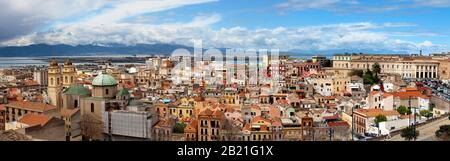 Panoramic view of Cagliari, Sardinia island. Italy Stock Photo