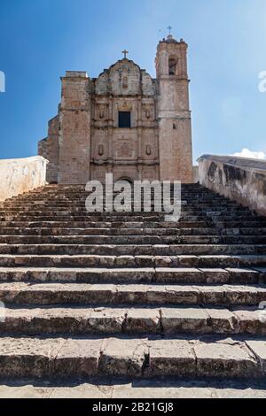 Yanhuitlan, Oaxaca, Mexico - The Templo y Ex-convento de Santo Domingo, the church and mission built in the 16th century by the Dominicans. Stock Photo