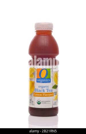 IRVINE, CALIFORNIA - MAY 20, 2019: A bottle of Organics Black Tea with Lemon Flavor. Stock Photo
