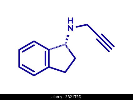 Rasagiline Parkinson's Disease Drug Molecule, Illustration Stock Photo ...