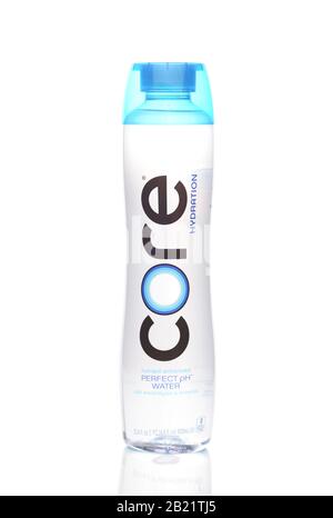 IRVINE, CALIFORNIA - MAY 20, 2019: A bottle of CORE Hydration Perfect Ph Water, with electrolytes and minerals. Stock Photo