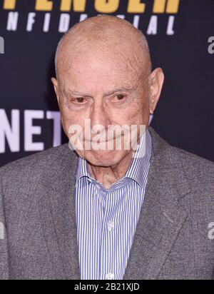 WESTWOOD, CA - FEBRUARY 27: Alan Arkin attends the Premiere of Netflix's 'Spenser Confidential' at Regency Village Theatre on February 27, 2020 in Westwood, California. Stock Photo