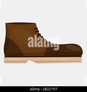 boots shoe isolated vector illustration Stock Vector