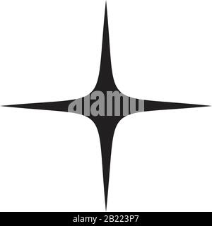Sparkles Icon template black color editable. Sparkles Icon symbol Flat vector illustration for graphic and web design. Stock Vector