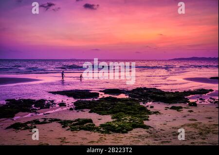 Sunset at Dongtan Beach, Pattaya, Thailand Stock Photo