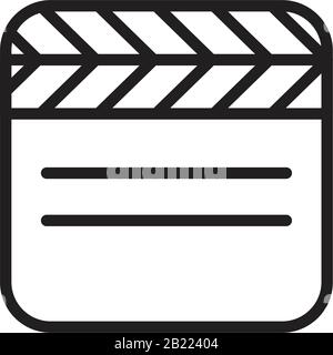 Clapperboard Icon template black color editable. Clapperboard Icon symbol Flat vector illustration for graphic and web design. Stock Vector