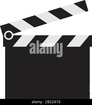 Clapperboard Icon template black color editable. Clapperboard Icon symbol Flat vector illustration for graphic and web design. Stock Vector