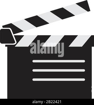 Clapperboard Icon template black color editable. Clapperboard Icon symbol Flat vector illustration for graphic and web design. Stock Vector