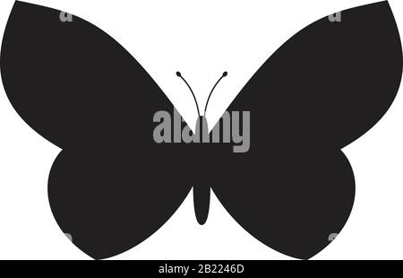 Butterflies Icon template black color editable. Butterflies Icon symbol Flat vector illustration for graphic and web design. Stock Vector