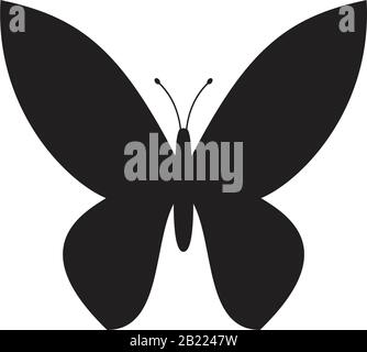Butterflies Icon template black color editable. Butterflies Icon symbol Flat vector illustration for graphic and web design. Stock Vector