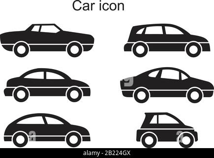 Car Icon template black color editable. Car icon symbol Flat vector illustration for graphic and web design. Stock Vector