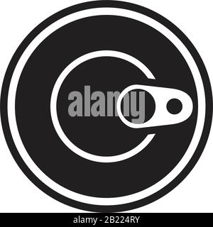 Tin cans black glyph Icon template black color editable. Tin cans black glyph Icon symbol Flat vector illustration for graphic and web design. Stock Vector