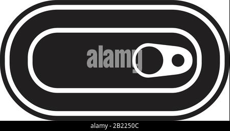 Tin cans black glyph Icon template black color editable. Tin cans black glyph Icon symbol Flat vector illustration for graphic and web design. Stock Vector