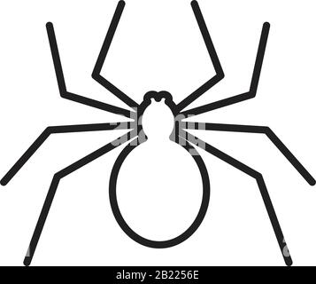 Spider Icon template black color editable. Spider Icon symbol Flat vector illustration for graphic and web design. Stock Vector