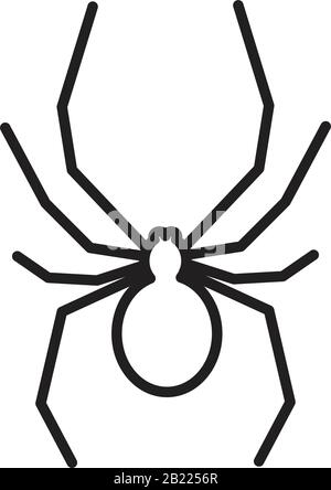 Spider Icon template black color editable. Spider Icon symbol Flat vector illustration for graphic and web design. Stock Vector