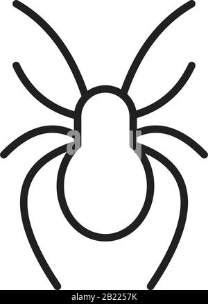 Spider Icon template black color editable. Spider Icon symbol Flat vector illustration for graphic and web design. Stock Vector