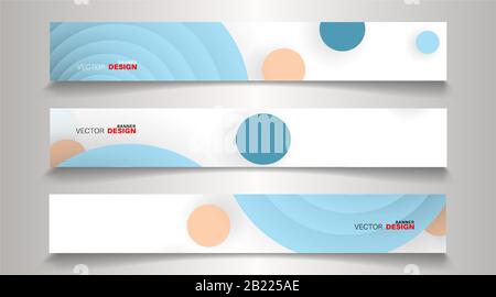A set of modern vector banners with a rectangular design background Stock Vector