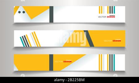 A set of modern vector banners with a rectangular design background Stock Vector