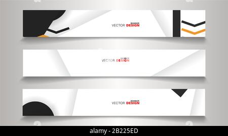 A set of modern vector banners with a rectangular design background Stock Vector