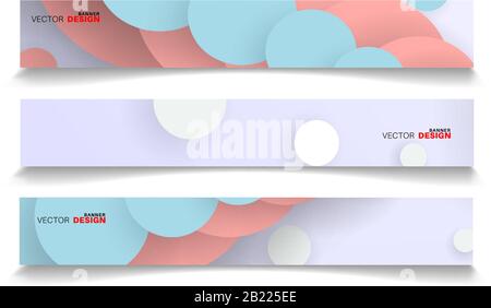 A set of modern vector banners with a rectangular design background Stock Vector