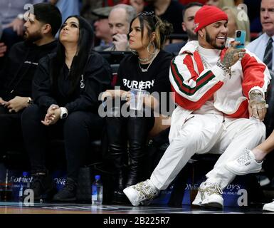 MIAMI BEACH, FL - FEBRUARY 28: Atmosphere ( Pls ID) seen court side at the Miami Heat game on February 28, 2020 in Miami, Florida People: Atmosphere Credit: Storms Media Group/Alamy Live News Stock Photo