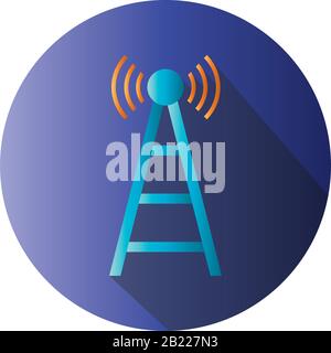 Antenna block gradient style icon design, Signal broadcast internet ...