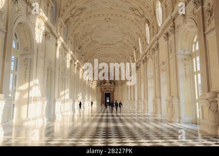 The Palace of Venaria Reale interior, Diana Gallery. Stock Photo