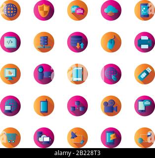 Antenna block gradient style icon design, Signal broadcast internet ...