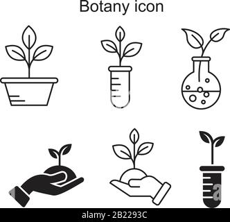 Botany Icon template black color editable. Botany Icon symbol Flat vector illustration for graphic and web design. Stock Vector