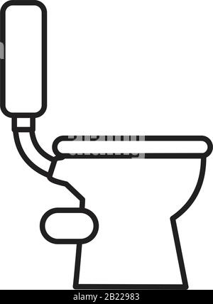 Apartment toilet Icon template black color editable. Apartment toilet Icon symbol Flat vector illustration for graphic and web design. Stock Vector