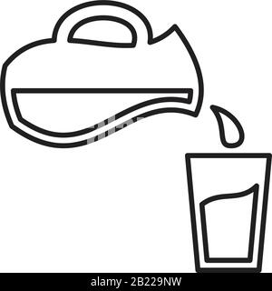 Milk Icon template black color editable. Milk Icon symbol Flat vector illustration for graphic and web design. Stock Vector