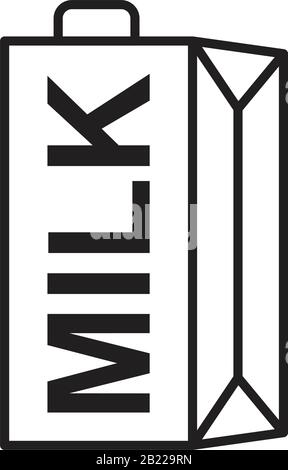 Milk Icon template black color editable. Milk Icon symbol Flat vector illustration for graphic and web design. Stock Vector