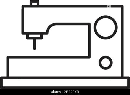 Sewing machine Icon template black color editable. Sewing machine Icon symbol Flat vector illustration for graphic and web design. Stock Vector
