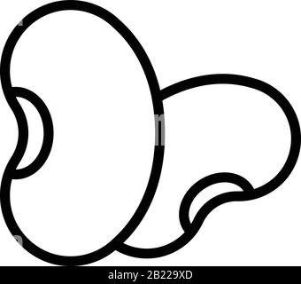 Garbanzo kidney bean icon, outline style Stock Vector