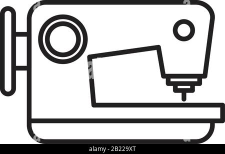 Sewing machine Icon template black color editable. Sewing machine Icon symbol Flat vector illustration for graphic and web design. Stock Vector