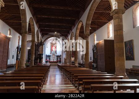 San Cristobal de La Laguna, Spain - January 16, 2020:  Interior of Iglesia La Concepcion in San Cristobal de La Laguna. Tenerife. Stock Photo
