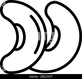 Protein kidney bean icon, outline style Stock Vector