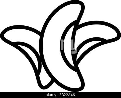 Healthy kidney bean icon, outline style Stock Vector