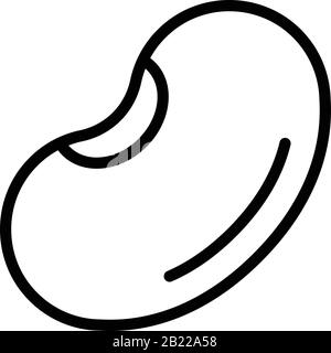 Cooking kidney bean icon, outline style Stock Vector