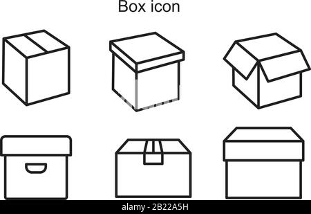 Box Icon template black color editable. Box Icon symbol Flat vector illustration for graphic and web design. Stock Vector