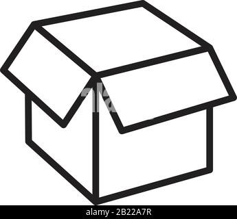 Box Icon template black color editable. Box Icon symbol Flat vector illustration for graphic and web design. Stock Vector