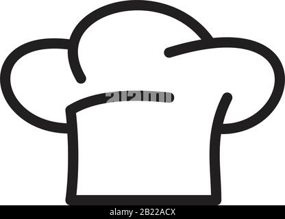 Chef hat Icon template black color editable. Chef hat Icon symbol Flat vector illustration for graphic and web design. Stock Vector